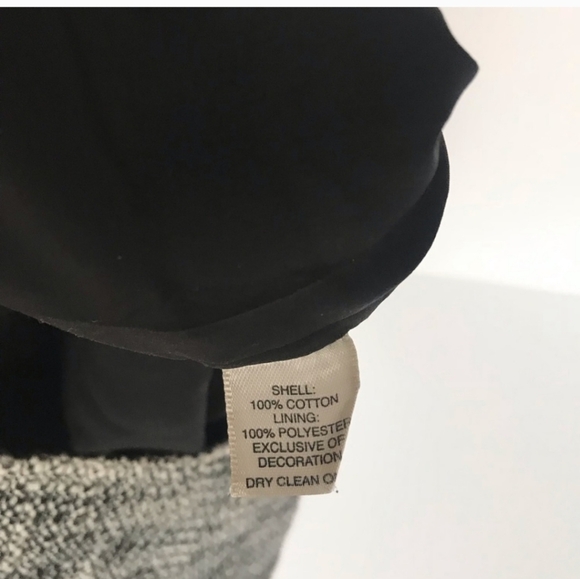 White House Black Market WHBM Cotton Pencil Mini Skirt Size 2 Black White - Picture 6 of 6